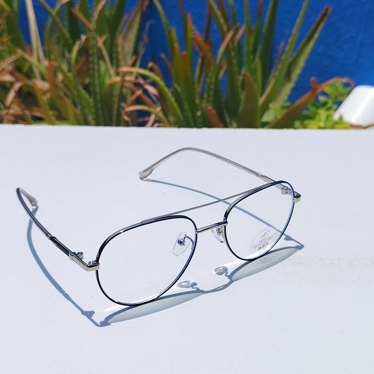 Aviator frame with blue ray 30006