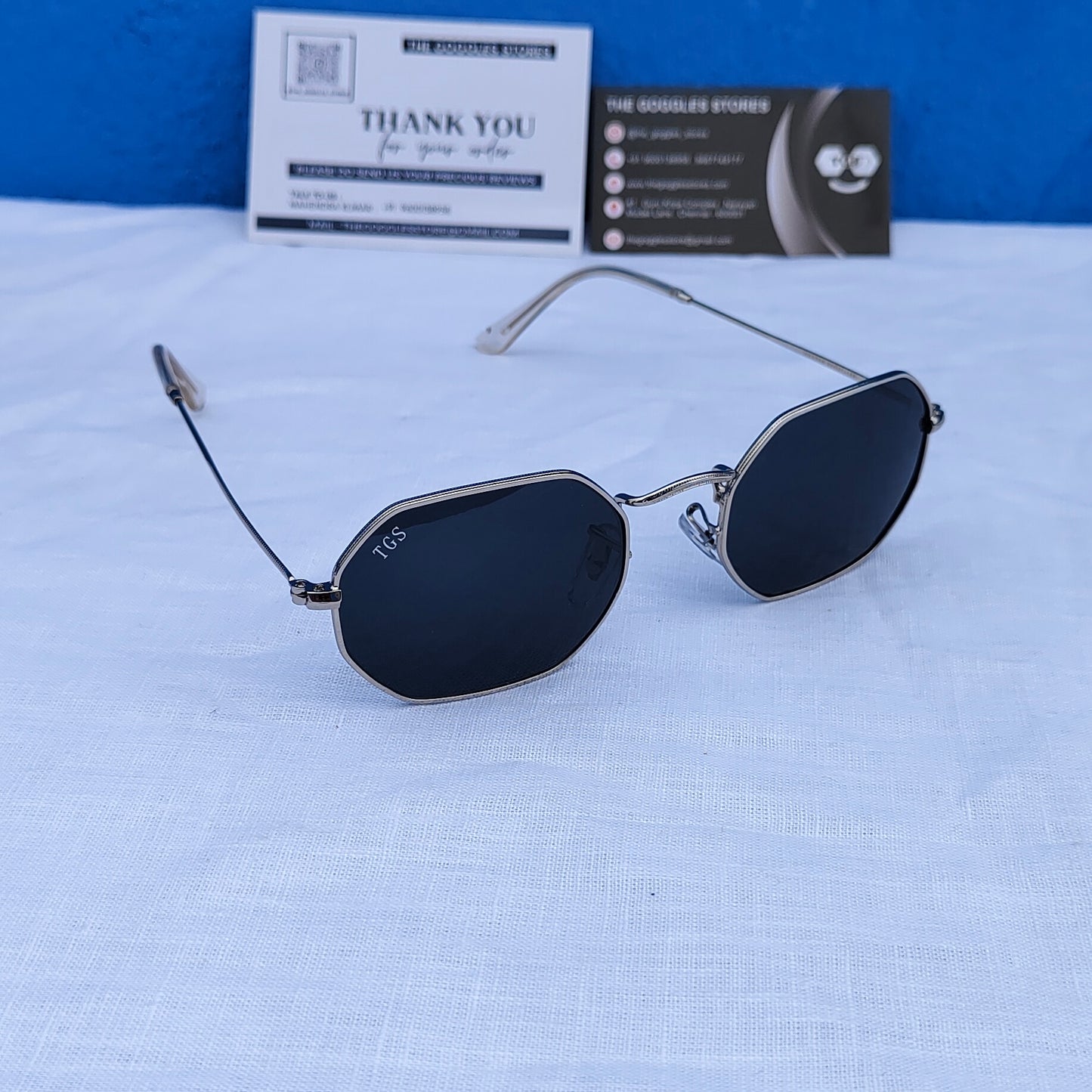 Octagonal TGS Metal Unisex Sunglasses