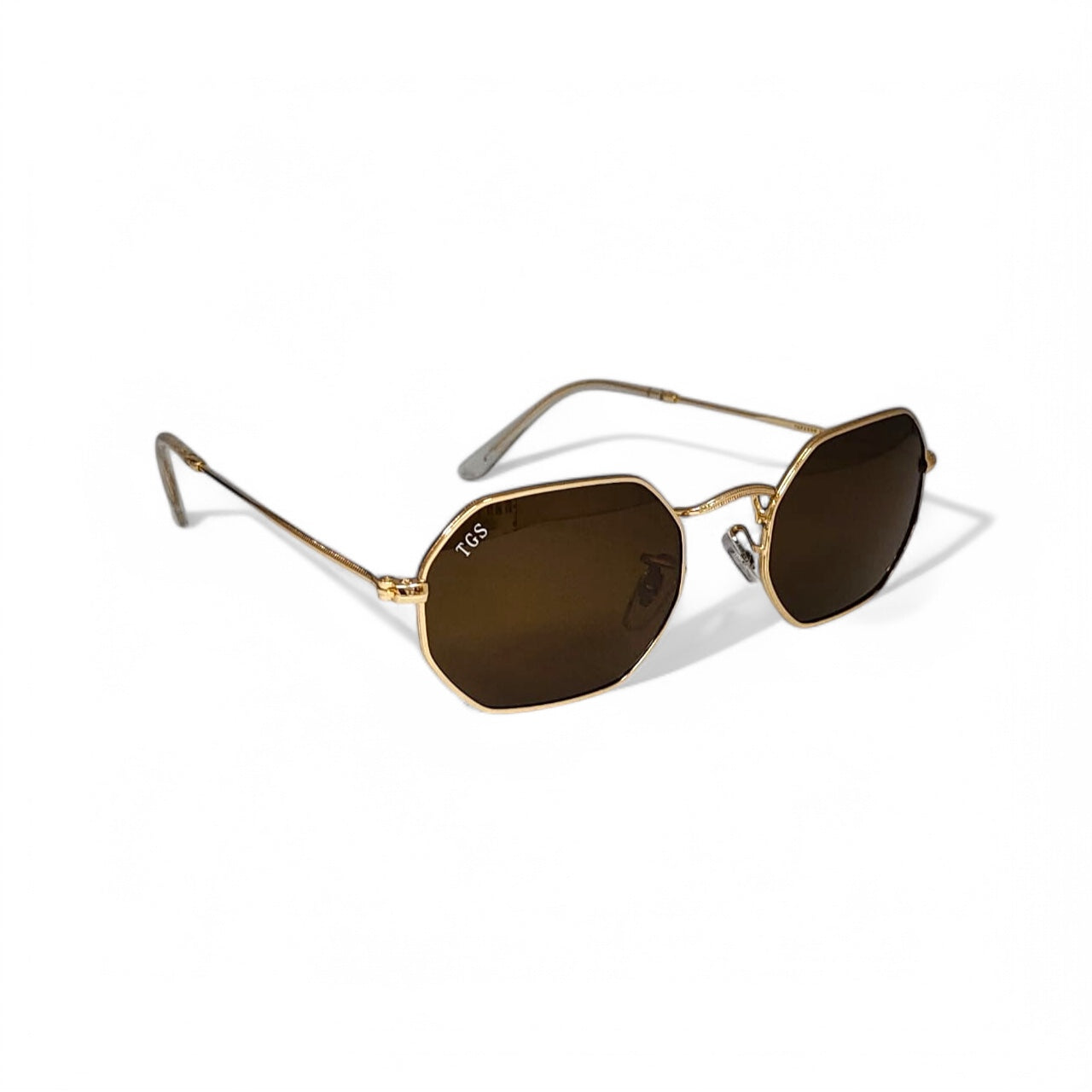 Octagonal TGS Metal Unisex Sunglasses