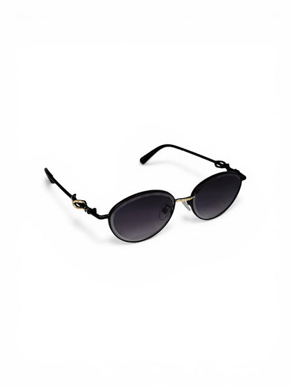Luxe Oval Metallic Sunglass 06