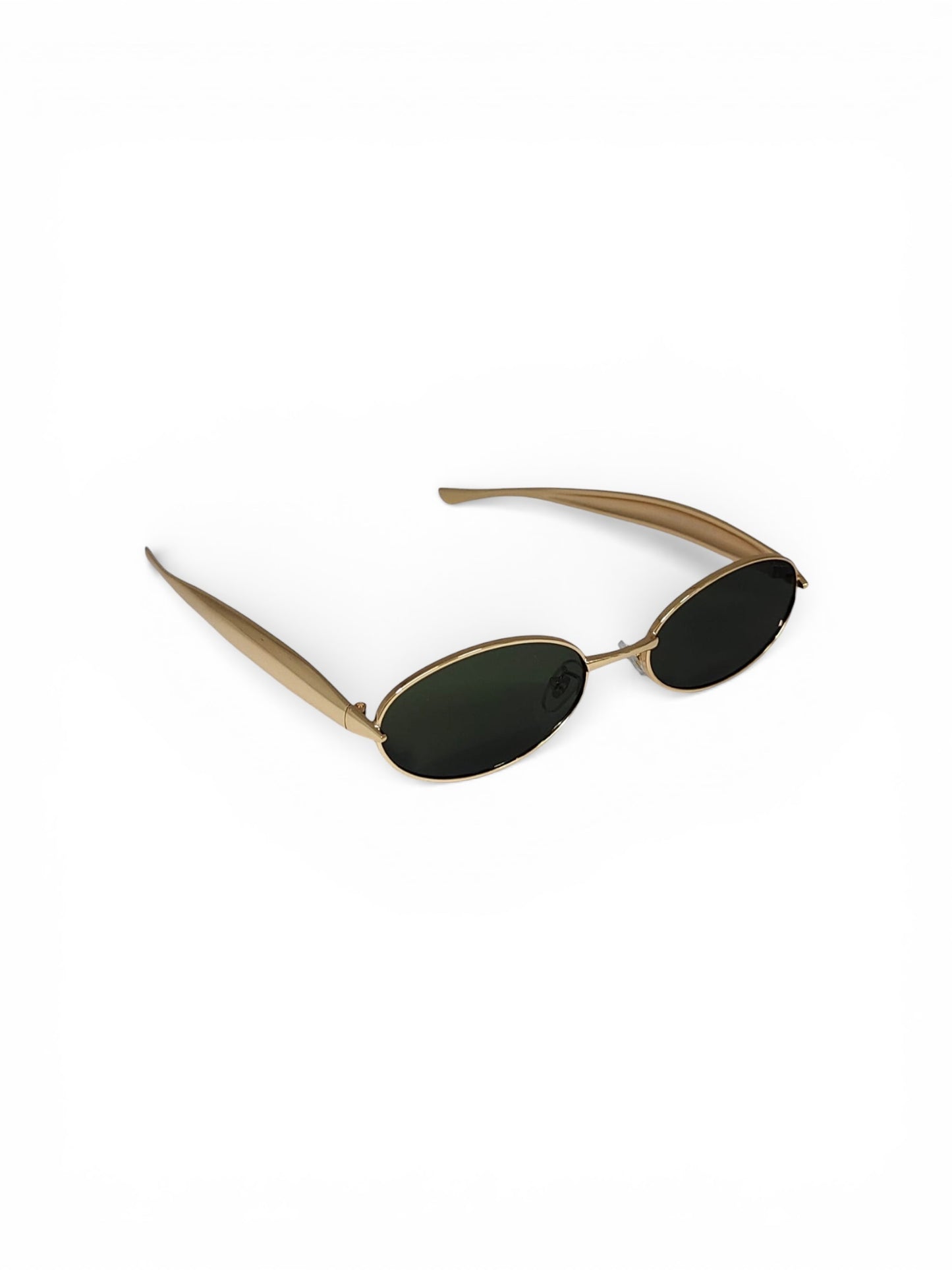 Thick Metal Oval Sunglass
