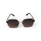 Luxe Square Metallic Sunglass 77