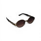Luxe Oval Metallic Sunglass 83