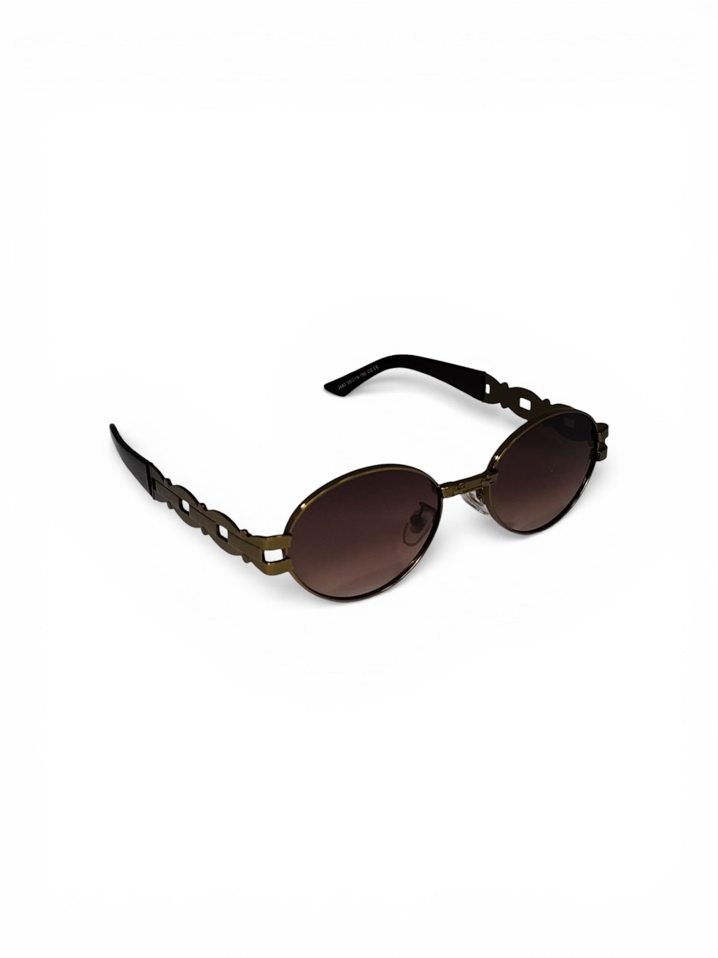 Luxe Oval Metallic Sunglass 83