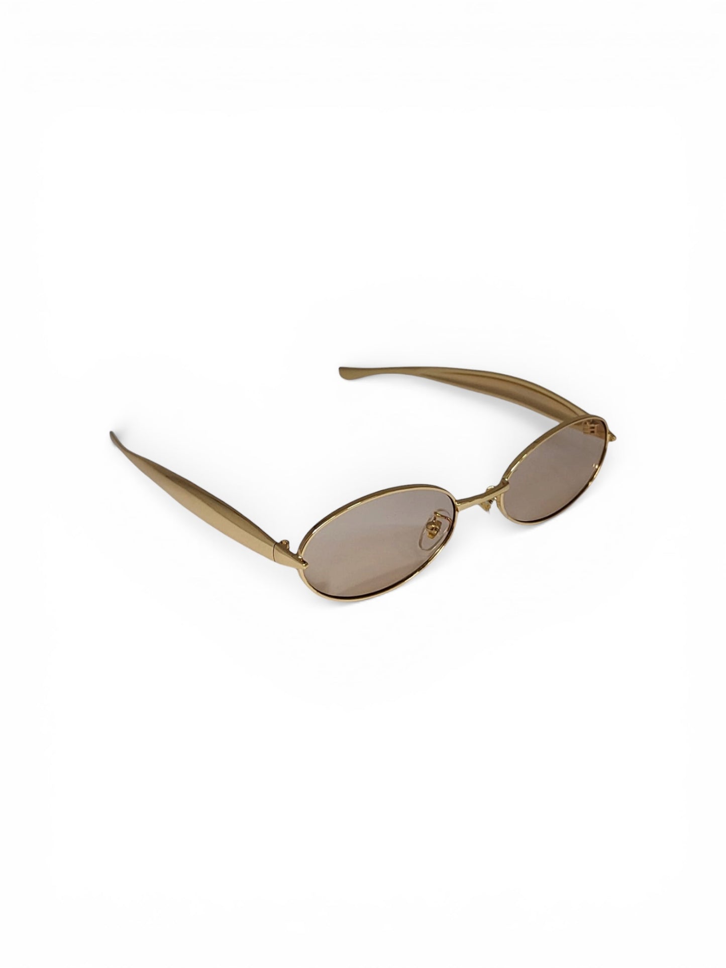 Thick Metal Oval Sunglass
