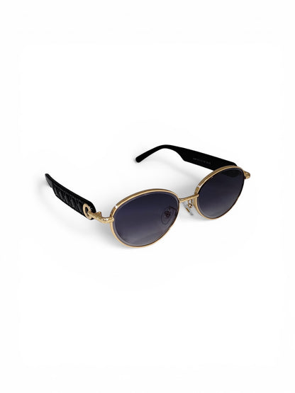 Luxe Oval Metallic Sunglass 99