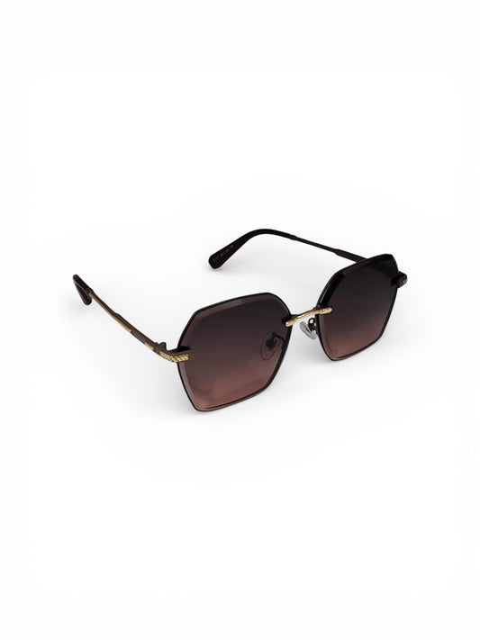 Luxe Square Metallic Sunglass 77