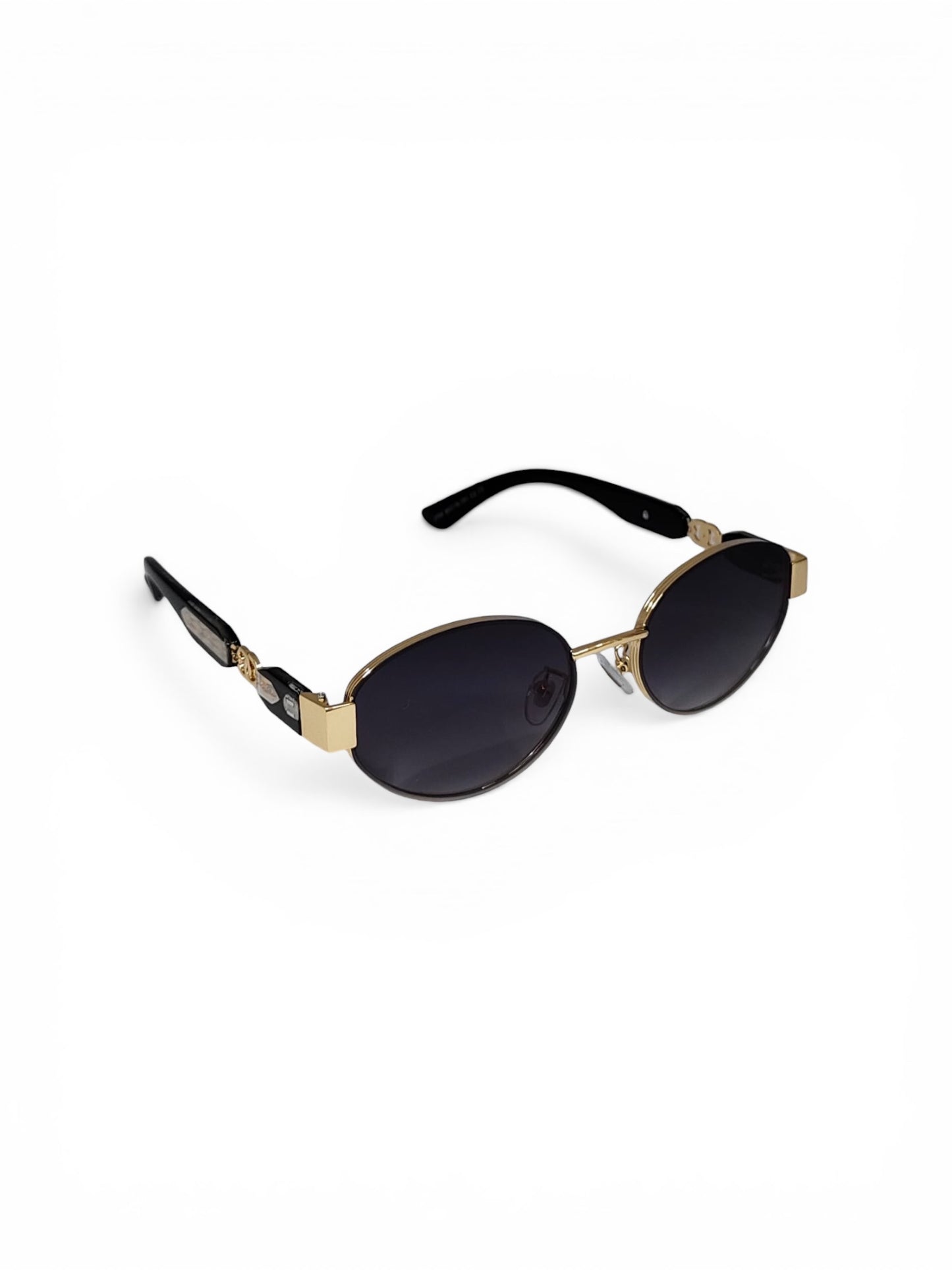 Luxe Oval Metallic Sunglass 09