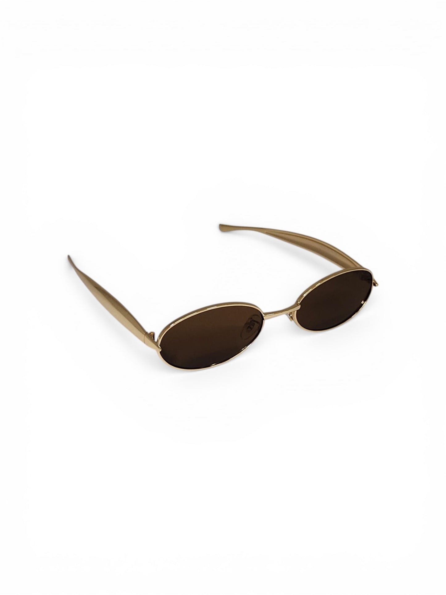 Thick Metal Oval Sunglass
