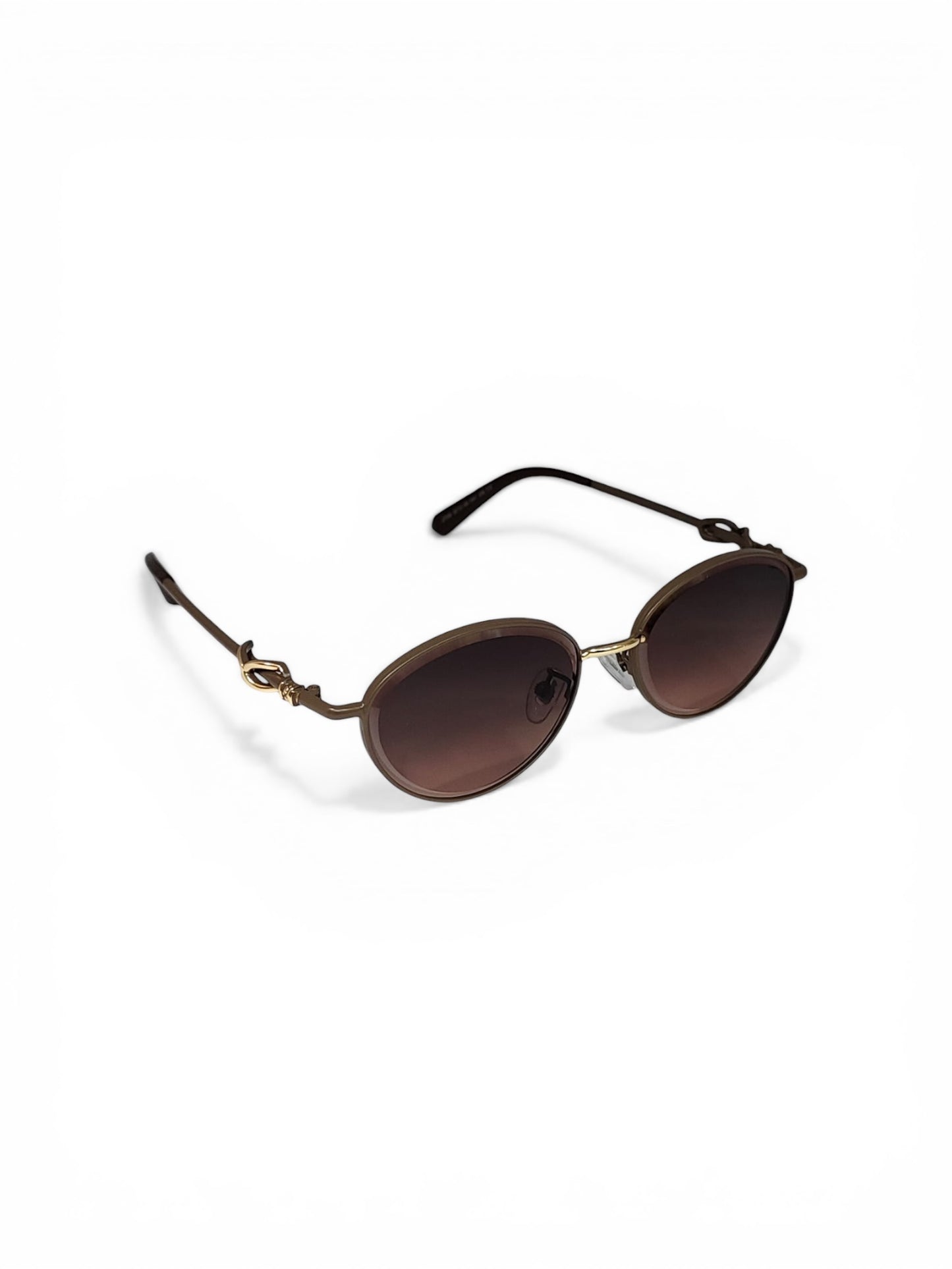 Luxe Oval Metallic Sunglass 06