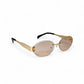 Metal Oval Rimless Unisex Sunglass