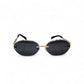 Metal Oval Rimless Unisex Sunglass