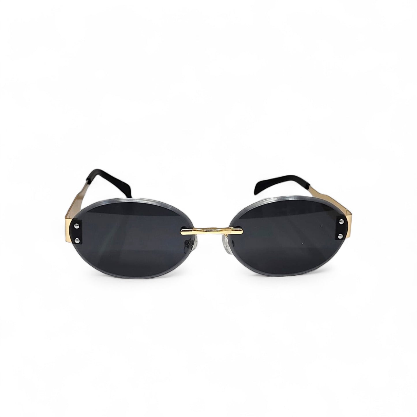 Metal Oval Rimless Unisex Sunglass