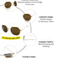Octagonal TGS Metal Unisex Sunglasses