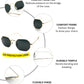 Octagonal TGS Metal Unisex Sunglasses