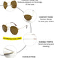 Round TGS Metal Unisex Sunglasses