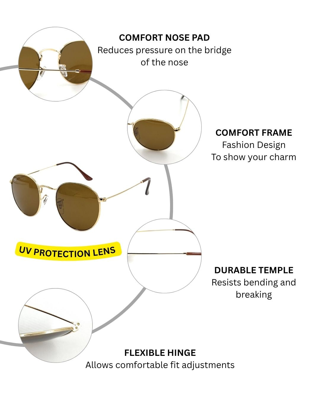 Round TGS Metal Unisex Sunglasses