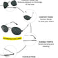 Oval TGS Metal Unisex Sunglasses