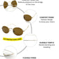 Oval TGS Metal Unisex Sunglasses