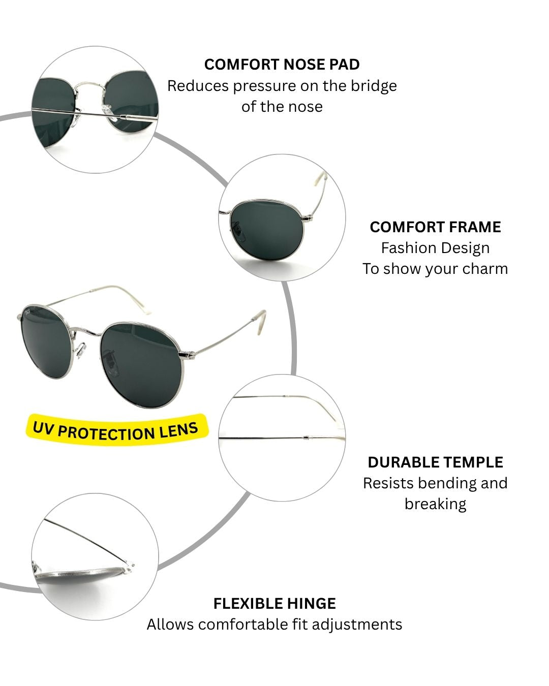 Round TGS Metal Unisex Sunglasses