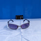 Y2k vintage oval metallic sunglasses