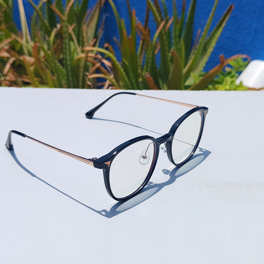Oval unisex frame with blue ray glasses 01247