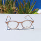 Round fibre frame with blue ray glasses 85018