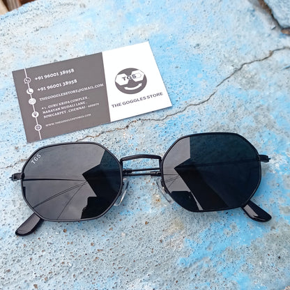 Octagonal TGS Metal Unisex Sunglasses